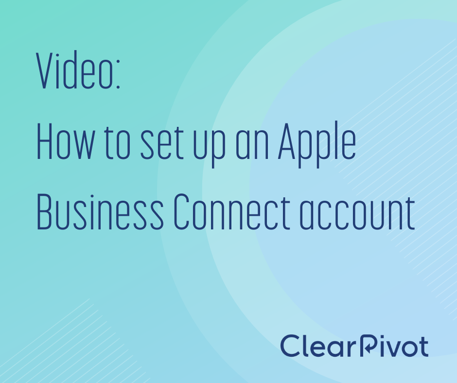 How to set up an Apple Business Connect account